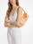 MICHAEL KORS Vincent medium jacquard logo clutch with card holder - Orange