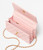 CHANEL Clutch With Chain   Grained Shiny Calfskin & Gold-tone Metal  Light Pink