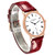 PATEK PHILIPPE Calatrava Rose Gold Red Leather Strap Mens Watch 5119R Image 3