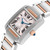 CARTIER Tank Francaise Steel Rose Gold Mop Dial Ladies Watch W51027Q4 Image 5
