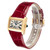 CARTIER Tank Divan Mini Yellow Gold Red Strap Ladies Watch W6300356 Image 4