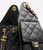 CHANEL 25 Small Handbag   Canvas & Gold-Tone Metal  Black