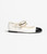 CHANEL Mary Janes   Lambskin, patent calfskin, imitation pearls and metal  Black & White