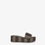 FENDI Sunshine Brown Fabric Flat Platform Sandals