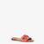 FENDI Sunshine Red Canvas And Camellia Sandal