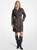 MICHAEL KORS Signature Logo Cotton Blend Belted Trench Coat BLACK/TAUPE Image 1