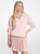 MICHAEL KORS Embroidered Logo Cotton Blend Sweater POWDER BLUSH Image 1