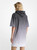 MICHAEL KORS Ombré Signature Logo Cotton Terry Hoodie Dress BLACK Image 2 MICHAEL KORS Ombré Signature Logo Cotton Terry Hoodie Dress BLACK Image 2