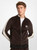 MICHAEL KORS Stripe Velour Zip-Up Jacket BLACK Image 1
