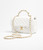 CHANEL Small Flap Bag With Top Handle   Grained Shiny Calfskin & Gold-Tone Metal  White
