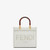 FENDI Sunshine Small White Leather Shopper