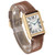 CARTIER Tank Solo Yellow Gold Steel Brown Strap Mens Watch W1018855 Image 3