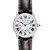 CARTIER Ronde Solo 29Mm Black Leather Strap Steel Ladies Watch W6700155 Image 1