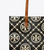 TORY BURCH T Monogram Contrast Embossed Tote - Black /White TORY BURCH T Monogram Contrast Embossed Tote - Black /White