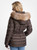 MICHAEL KORS Faux Fur Trim Belted Puffer Jacket CHOCOLATE Image 2 MICHAEL KORS Faux Fur Trim Belted Puffer Jacket CHOCOLATE Image 2