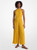 MICHAEL KORS Pleated Embellished Georgette Halter Jumpsuit DAISY YELLOW Image 1 MICHAEL KORS Pleated Embellished Georgette Halter Jumpsuit DAISY YELLOW Image 1