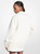 MICHAEL KORS Embroidered Logo Cotton Blend Sweater BONE Image 2 MICHAEL KORS Embroidered Logo Cotton Blend Sweater BONE Image 2