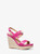 MICHAEL KORS Farrah Leather Wedge Sandal WILD BERRY Image 1 MICHAEL KORS Farrah Leather Wedge Sandal WILD BERRY Image 1