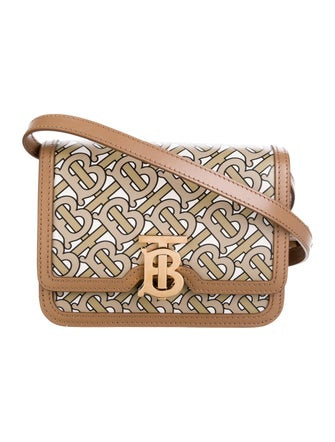 Burberry Mini Leather Tb Bag in Pink | Lyst