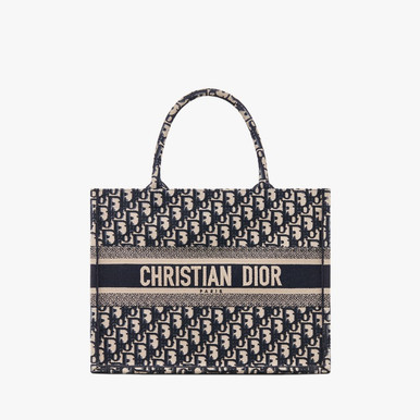 Dior Book Tote Medium Canvas Grey / Blue