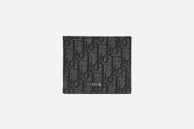 Dior - Bi-Fold Card Holder Beige and Black Dior Oblique Jacquard - Men