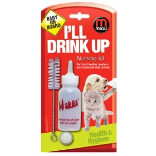 Mikki Nursing Kit comprises of a polythene feeding bottle and latex teats for feeding small animals. Includes spare teat and cleaning brush.

Mikki Nursing Kit comprises of a polythene feeding bottle and latex teats for feeding small animals. Includes spare teat and cleaning brush.