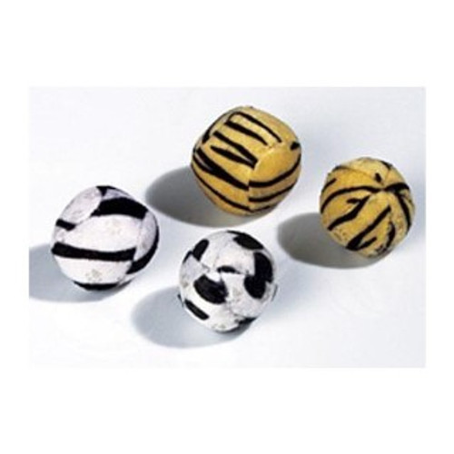 Four fun catnip balls for cats and kittens to chase. The four balls come in aattractive zebra and tiger patterns for colourful fun cat playtimes. Four fun catnip balls for cats and kittens to chase. The four balls come in aattractive zebra and tiger patterns for colourful fun cat playtimes.