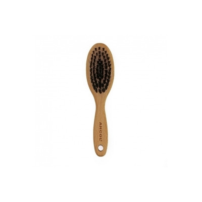 Finish your dog's grooming routine with the Ancol small wooden handle soft bristles dog brush. It smooths coats and removes loose hair; shop online.