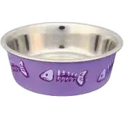 Keep mealtime mess down with the Trixie stainless steel cat bowl. Its purple-coated, non-slip design holds 0.25 litres and cleans easily. Order today.