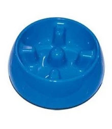 Is your dog gulping food? The Dogit Go Slow Anti-Gulp Bowl helps them eat slowly. This blue 300ml bowl is a lifesaver. Buy one and stop the rush now.