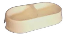 Our moulded plastic twin dog bowl makes feeding a breeze. It's lightweight yet strong for daily use. Grab this handy double bowl for your dog now.