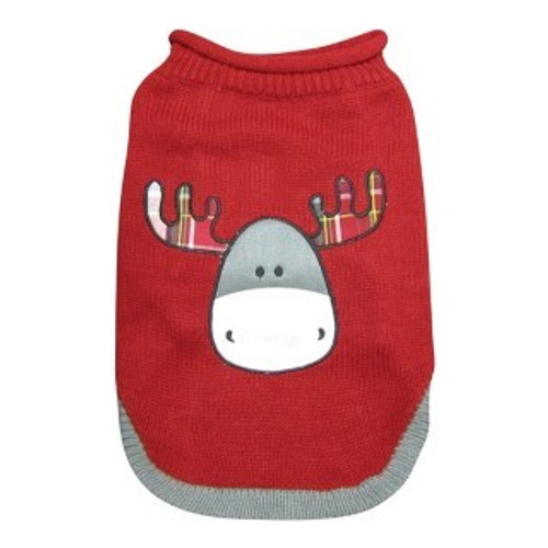 Dogit Festive Dog Sweater - Moose Design is a beautiful  knitted jumper featuring a cute moose design that's sure to make your dog stand out from the crowd 
Features a dog leash hole for convenience when its time for walkies.