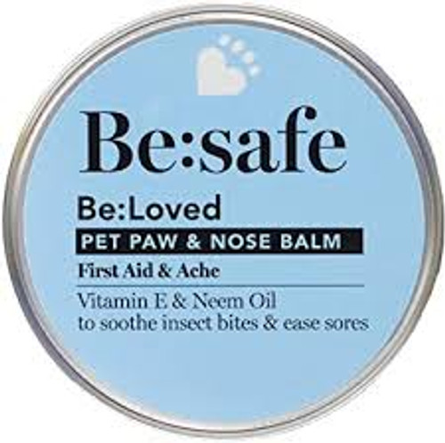 FIRST AID & ACHES - Sometimes, action-packed days outdoors lead to minor scrapes and injuries – for pets and humans alike! Formulated with a natural blend of essential oils and moisturising Vitamin E, our First Aid balm is designed to soothe minor injuries, like scratches and grazes, and alleviate the discomfort from stings and bites.
CARE FOR PAWS, NOSE & SKIN - Safe to use on your pet’s paws, nose and skin if they’ve been in the wars, this 3-in-1 balm comes in a handy 60g pot so you can take it with you on walks and those action-packed days out.
EXTENSIVELY TESTED ON HUMANS - If it’s not good enough for us, it’s not good enough for our pets.
FREE FROM - Be:Loved pet paw & nose balms contain no parabens or MIT and the packaging is plastic free.
INGREDIENTS - Beeswax, shea butter, Vitamin E, neem oil, grapeseed oil and lemongrass. Handmade in Great Britain by the company that brings you Dog Rocks. FIRST AID & ACHES - Sometimes, action-packed days outdoors lead to minor scrapes and injuries – for pets and humans alike! Formulated with a natural blend of essential oils and moisturising Vitamin E, our First Aid balm is designed to soothe minor injuries, like scratches and grazes, and alleviate the discomfort from stings and bites.
CARE FOR PAWS, NOSE & SKIN - Safe to use on your pet’s paws, nose and skin if they’ve been in the wars, this 3-in-1 balm comes in a handy 60g pot so you can take it with you on walks and those action-packed days out.
EXTENSIVELY TESTED ON HUMANS - If it’s not good enough for us, it’s not good enough for our pets.
FREE FROM - Be:Loved pet paw & nose balms contain no parabens or MIT and the packaging is plastic free.
INGREDIENTS - Beeswax, shea butter, Vitamin E, neem oil, grapeseed oil and lemongrass. Handmade in Great Britain by the company that brings you Dog Rocks.