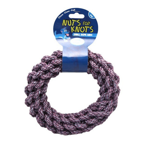 Get the lilac Nuts for Knots Dog Ring Tugger for your small dog. It's tough, colourful, and great for bonding. Order now for fast shipping to your door.