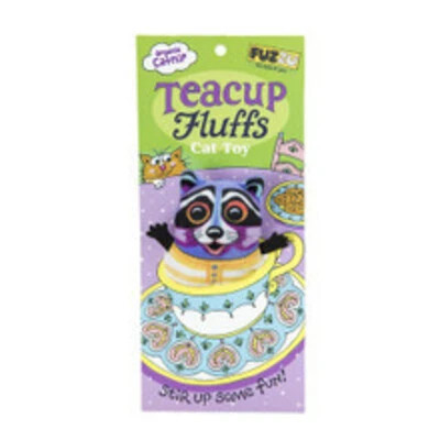 The Fuzzu Teacup Fluffs Raccoon is the perfect catnip toy for bored pets. It is durable and cute. Visit Elliot's Pet Warehouse to grab one for your kitty.