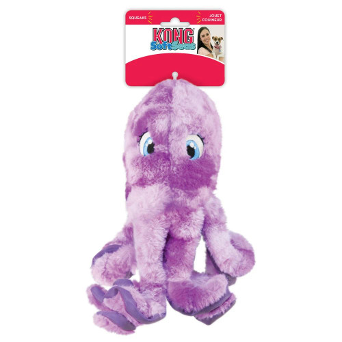 The KONG Softseas Large Octopus dog toy offers thick plush texture and delightful sounds, ensuring your pup enjoys hours of healthy, engaging playtime.
