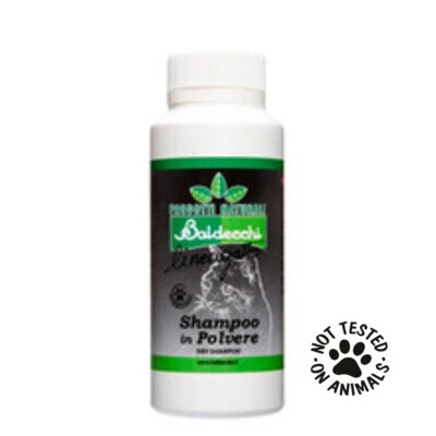A good quality natural dry shampoo for cats. Ideal for cat shows. Convenient 100g pack . Part of our range of Baldecchi cat and dog grooming products