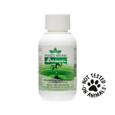Stop pests with Baldecchi Shampoo. This 50ml blend uses Tea Tree Oil and Neem to protect your pet. It's a simple way to keep skin healthy. Shop online now.