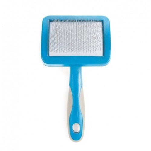 The Ancol Ergo Slicker Brush is a multi-purpose grooming tool for short, long, wiry and curly coats. The stainless steel pins are thin and bendy and can be used to ease out a tangle more gently than a comb.  The Ancol Ergo Slicker Brush is a multi-purpose grooming tool for short, long, wiry and curly coats. The stainless steel pins are thin and bendy and can be used to ease out a tangle more gently than a comb.