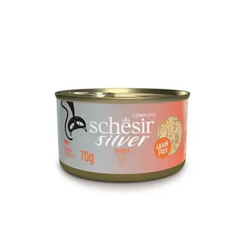 Schesir Silver Chicken is a complete food for senior cats
Finally chopped meat to make chewing easier Schesir Silver Chicken is a complete food for senior cats
Finally chopped meat to make chewing easier