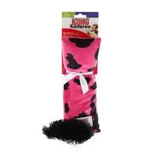 The KONG Pink Cow Kickeroo™ is perfect for active cats! Its fluffy tail and soft material encourage kicking and snuggling, while premium catnip adds to the fun.