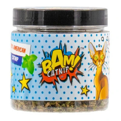 Get potent Bam Premium American Catnip for your pet. We have various tub sizes to keep the scent strong. Visit our shop to find the right fit for your cat.