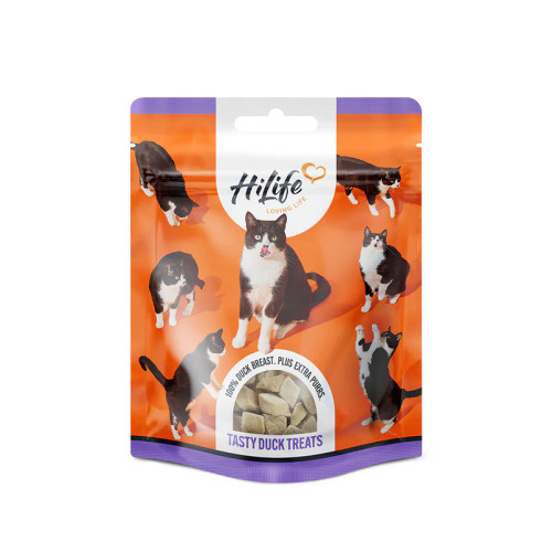 100% natural cat treats by Hilife
Pure duck breast simply freeze dried 100% natural cat treats by Hilife
Pure duck breast simply freeze dried