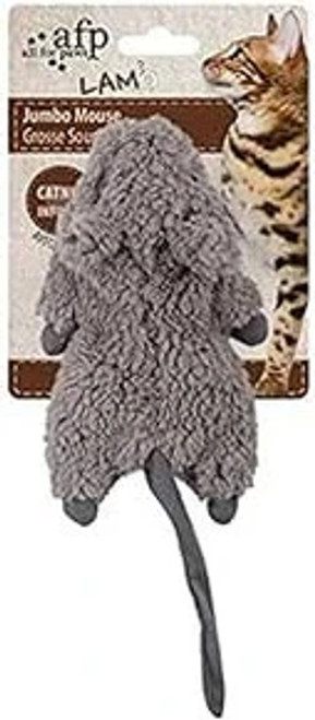 Jumbo catnip rodent.
Plush and crinkly for all cats 