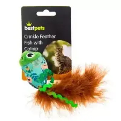 Catnip fish with feathers
ideal for any cats playtime