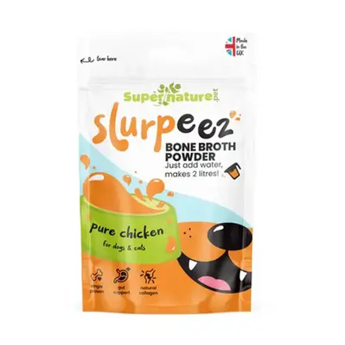 Natural bone broth for cats and dogs
Each 60g pack makes up to 2 litres of broth Natural bone broth for cats and dogs
Each 60g pack makes up to 2 litres of broth