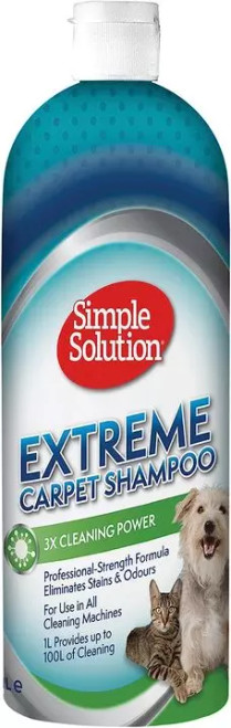 Keep your home smelling great. Simple Solution Extreme Carpet Shampoo kills pet odours at the source. It works fast on all carpets. Buy it here now