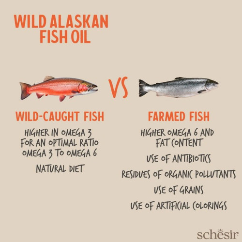 Wild caught fish means better oil
Ideal for cats and dogs