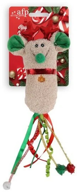 Fun festive mouse cat toy 
Ideal for kicking and wrestling fun  for cats  everywhere.