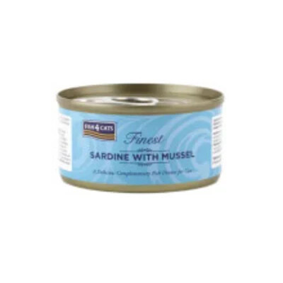 Fish4Cats Finest Sardine With Mussel 70g delivers taurine-rich, high-protein nutrition for vision, heart & immunity. Buy now at Elliots!
